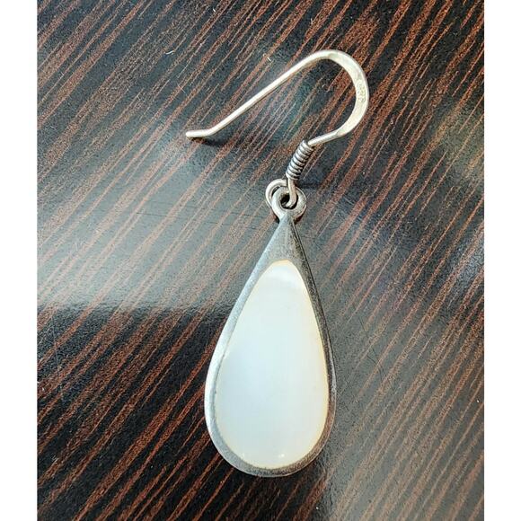 Mother of Pearl Sterling Silver Earrings – Timeless Elegant Jewelry - Picture 2 of 8